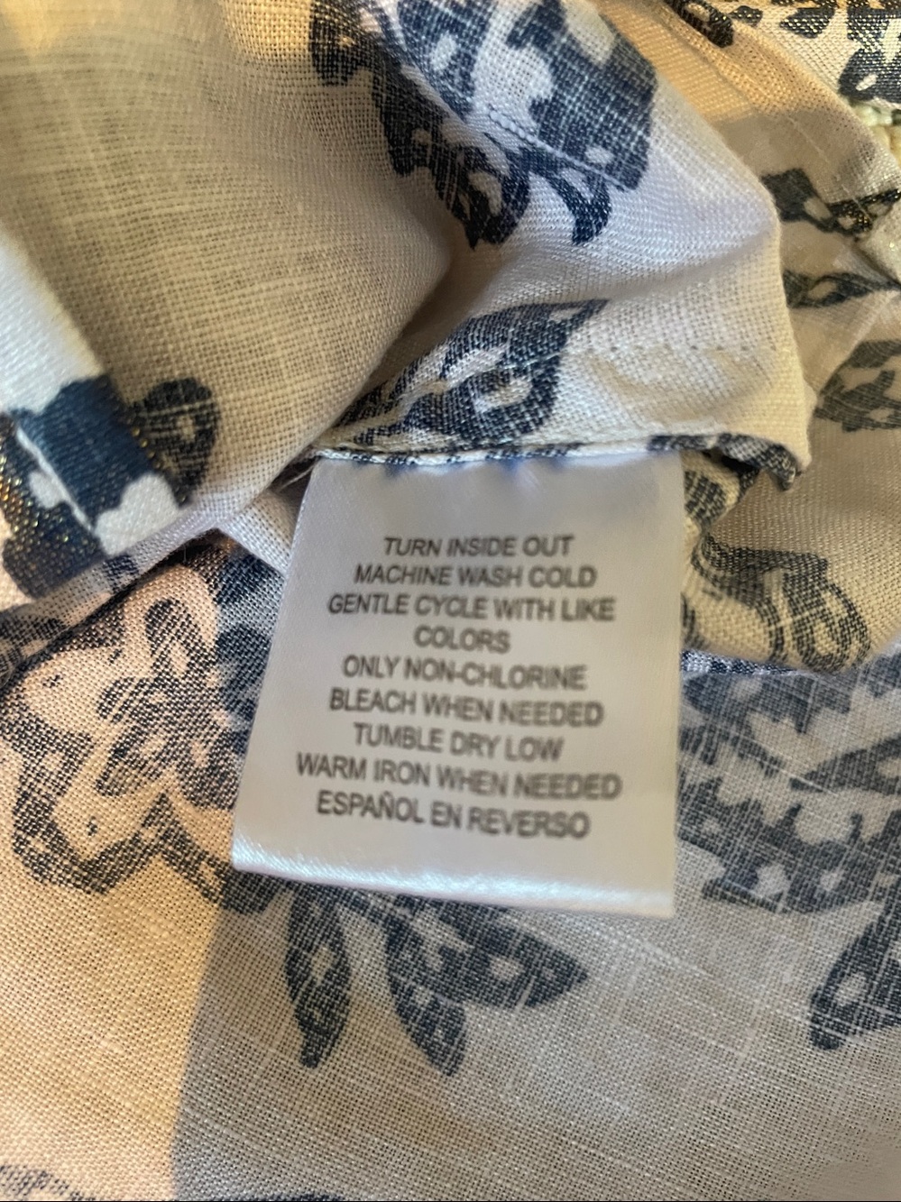 Charter Club Woman Weekend - Metallic Linen Shirt – Sz1X - Picture 10 of 10